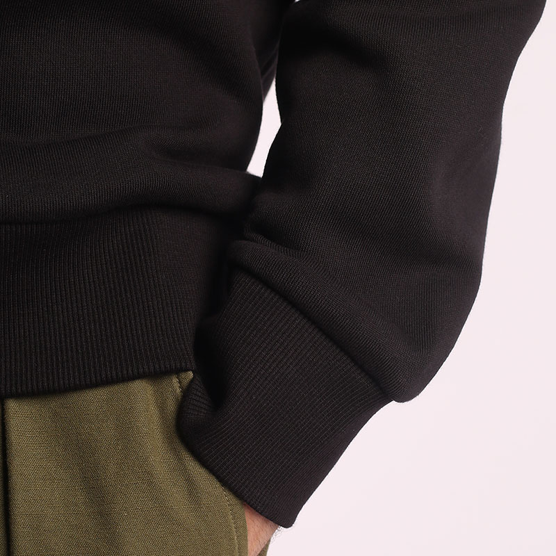 мужская черная толстовка Carhartt WIP Script Embroidery Sweat I031242-black/white - цена, описание, фото 4